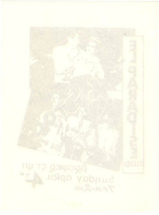An original Sex Pistols b/w flyer designed by Nils Stevenson and Helen Wellington-Lloyd, printed by Jamie Reid in preparation for the front cover of the Glitterbest Press Kit, c. August 1976 (designed by Reid and compiled by him with Sophie Richmond).