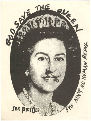 Item #40728 An original ‘God Save The Queen’ sticker (this one nonadhesive), c. March 1977....
