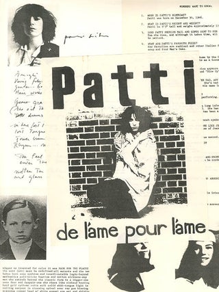 A collection of Patti Smith Fan Club material, c. 1976-1977.
