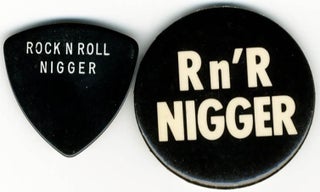 Item #40741 An original badge and a Manny’s bass guitar pick, issued to promote Patti Smith’s...