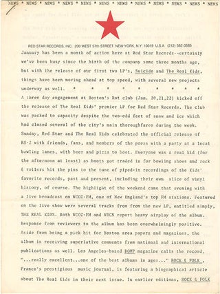 Red Star Records Press Kit.