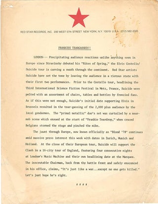 Red Star Records Press Kit.