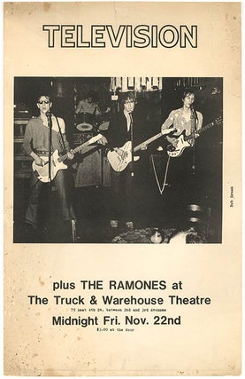 Item #40751 Original poster announcing Television with the Ramones at The Truck & Warehouse...