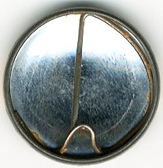 A group of four original TG badges and an original TG flash patch.