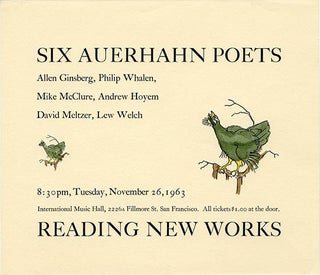 Item #40763 Six Auerhahn Poets Reading New Works. AUERHAHN PRESS
