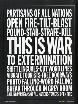 The Best of William Burroughs from Giorno Poetry Systems + promo broadside.