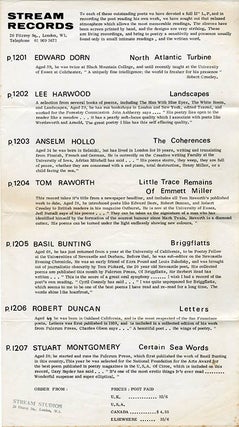 Letters (with printed insert & Stream Records publicity info).
