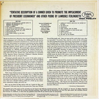 Tentative Description of a Dinner to Promote the Impeachment of President Eisenhower and Other Poems.
