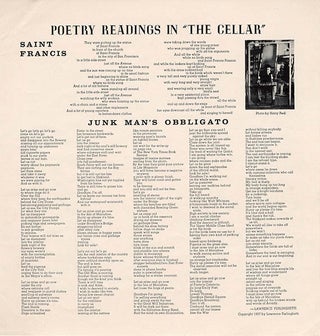 Poetry Readings in the Cellar with the Cellar Jazz Quintet.