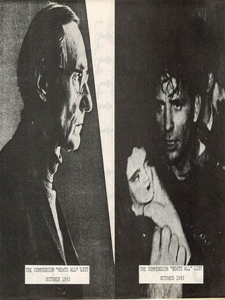 A collection of items produced for The Final Academy series of performances and events celebrating the life and work of William Burroughs, staged at various venues in the UK during September-October 1982, including the original Neville Brody-designed poster for the dates at the Ritzy Cinema in Brixton.