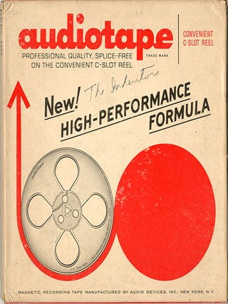 Two open reel tapes, including recordings of William Burroughs reading &ldquo;The Last Words of Hassan-i Sabbah&rdquo; (Paris, c. 1959) and &ldquo;Old Farmers&rsquo; Almanac&rdquo; (New York, c. April 1965).