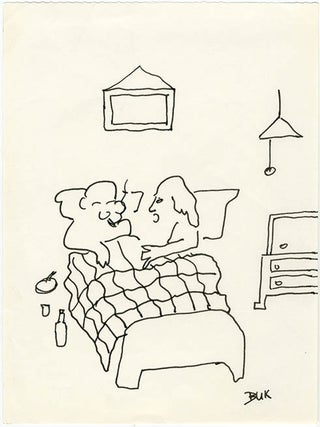 Item #40967 Untitled (Man and Woman in Bed). Charles BUKOWSKI