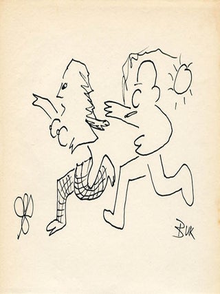 Item #40969 Untitled (Man and Woman Running). Charles BUKOWSKI