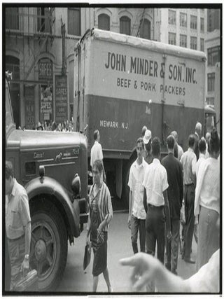 Twenty-two 35mm b/w negatives on six strips featuring photographs by William Burroughs taken nearby his apartment at 210 Centre Street, New York, c. summer 1965.