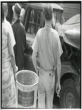 Twenty-two 35mm b/w negatives on six strips featuring photographs by William Burroughs taken nearby his apartment at 210 Centre Street, New York, c. summer 1965.