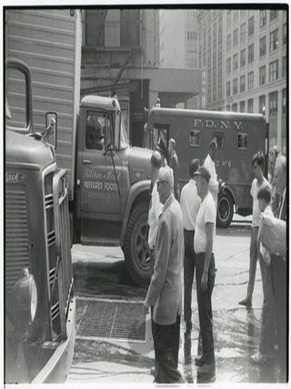 Twenty-two 35mm b/w negatives on six strips featuring photographs by William Burroughs taken nearby his apartment at 210 Centre Street, New York, c. summer 1965.