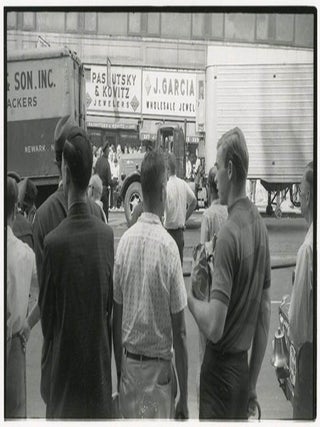 Twenty-two 35mm b/w negatives on six strips featuring photographs by William Burroughs taken nearby his apartment at 210 Centre Street, New York, c. summer 1965.
