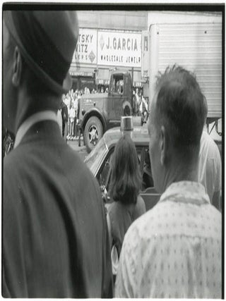 Twenty-two 35mm b/w negatives on six strips featuring photographs by William Burroughs taken nearby his apartment at 210 Centre Street, New York, c. summer 1965.