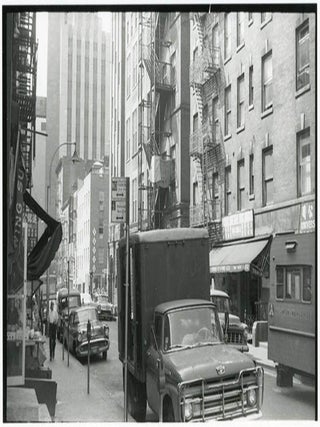 Twenty-two 35mm b/w negatives on six strips featuring photographs by William Burroughs taken nearby his apartment at 210 Centre Street, New York, c. summer 1965.