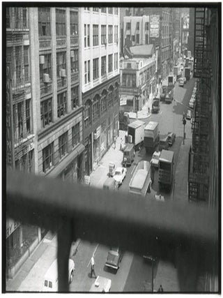 Twenty-two 35mm b/w negatives on six strips featuring photographs by William Burroughs taken nearby his apartment at 210 Centre Street, New York, c. summer 1965.