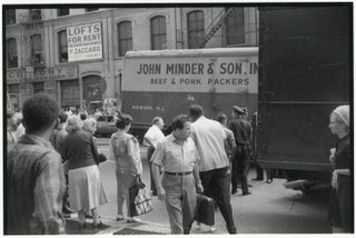Twenty-two 35mm b/w negatives on six strips featuring photographs by William Burroughs taken nearby his apartment at 210 Centre Street, New York, c. summer 1965.