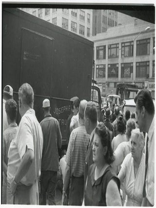 Twenty-two 35mm b/w negatives on six strips featuring photographs by William Burroughs taken nearby his apartment at 210 Centre Street, New York, c. summer 1965.