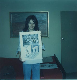 A group of five colour photographs by William Burroughs taken in flat 22, 8 Duke Street, St. James’s, two of them featuring portraits of John Brady and three of them an unidentified friend (1973).