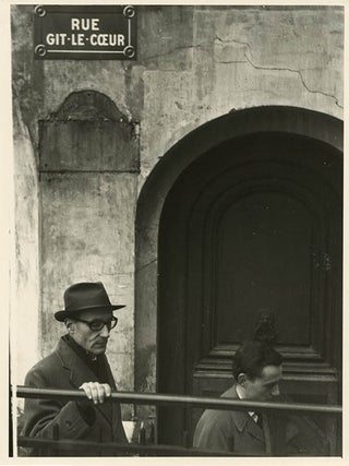 A collection of 13 b/w photographs of William Burroughs on the Left Bank in Paris, taken by Brion Gysin as publicity for “The Naked Lunch on four separate occasions c. September/October 1959”.
