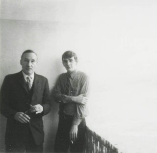 Twelve b/w negatives on two strips, together with recently made contact print sheets, featuring snapshots of William Burroughs in Tangier, c. 1963/64, some of them also including Brion Gysin and Targuisti.