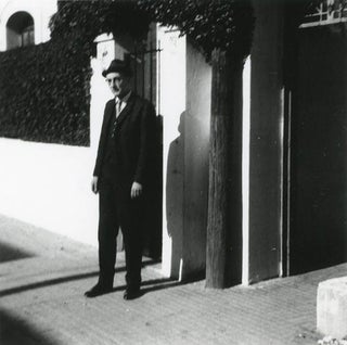 Twelve b/w negatives on two strips, together with recently made contact print sheets, featuring snapshots of William Burroughs in Tangier, c. 1963/64, some of them also including Brion Gysin and Targuisti.