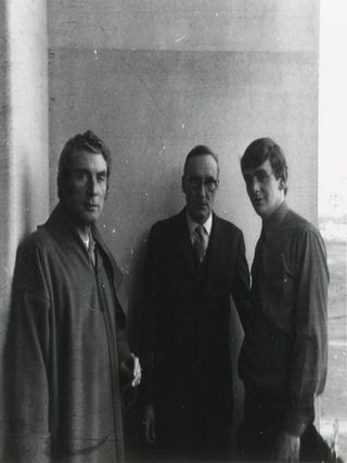 Twelve b/w negatives on two strips, together with recently made contact print sheets, featuring snapshots of William Burroughs in Tangier, c. 1963/64, some of them also including Brion Gysin and Targuisti.