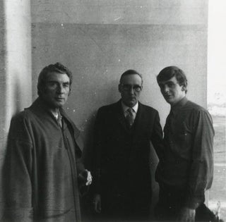 Twelve b/w negatives on two strips, together with recently made contact print sheets, featuring snapshots of William Burroughs in Tangier, c. 1963/64, some of them also including Brion Gysin and Targuisti.