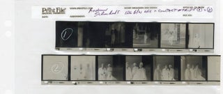 Twelve b/w negatives on two strips, together with recently made contact print sheets, featuring snapshots of William Burroughs in Tangier, c. 1963/64, some of them also including Brion Gysin and Targuisti.