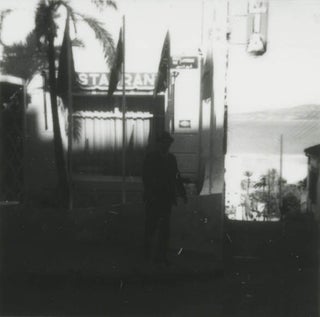 Twelve b/w negatives on two strips, together with recently made contact print sheets, featuring snapshots of William Burroughs in Tangier, c. 1963/64, some of them also including Brion Gysin and Targuisti.