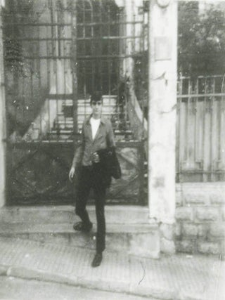 Twelve b/w negatives on two strips, together with recently made contact print sheets, featuring snapshots of William Burroughs in Tangier, c. 1963/64, some of them also including Brion Gysin and Targuisti.