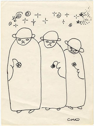 A group of four signed ink drawings from the artist&rsquo;s &ldquo;Saturn Family&rdquo; series.