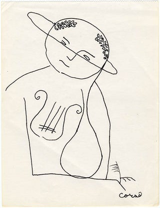 A group of four signed ink drawings from the artist’s “Saturn Family” series.