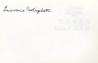 A group of three b/w photographs of Lawrence Ferlinghetti reclining on a couch, Paris, June 1965 (precise date and location unknown).