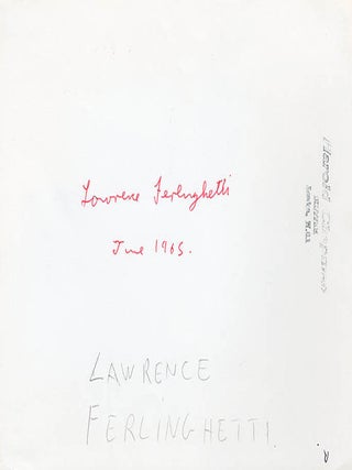 A group of three b/w photographs of Lawrence Ferlinghetti reclining on a couch, Paris, June 1965 (precise date and location unknown).