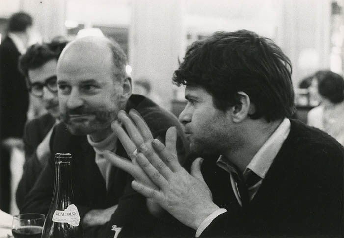 A large b/w photograph of Lawrence Ferlinghetti and Gregory Corso in ...