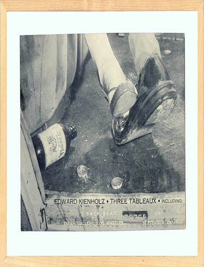 Gallery announcement for &ldquo;Three Tableaux&rdquo;. Ed KIENHOLZ.