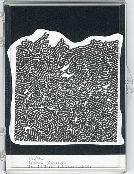 Untitled. Lithograph on paper in clear plastic case. Bruce CONNER.