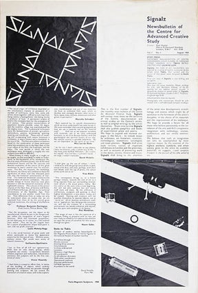 Item #41207 SIGNALZ Vol. 1, No. 1 (London: Centre for Advanced Creative Study, August 1964