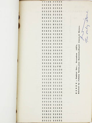 HORDE 1 (all published). London: December 1964.