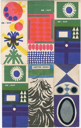 Item #41210 Six bookmarks, a paper bag and an original sheet of wrapping paper designed by John...