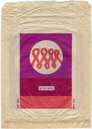 Six bookmarks, a paper bag and an original sheet of wrapping paper designed by John Sewell for Better Books, c. 1964/65.