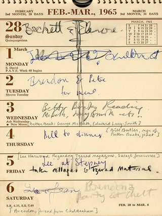 Letts Royal Office Tablet Diary 1965.
