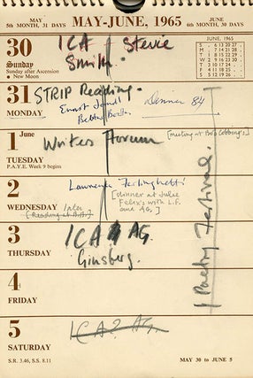 Letts Royal Office Tablet Diary 1965.