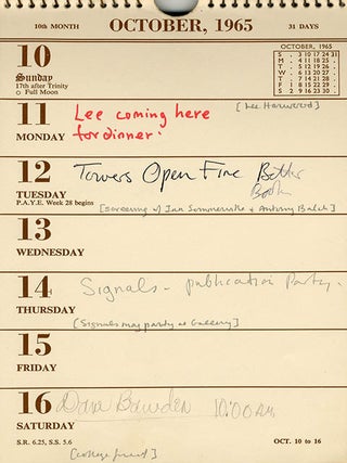 Letts Royal Office Tablet Diary 1965.