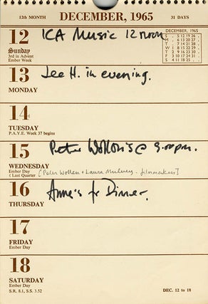 Letts Royal Office Tablet Diary 1965.